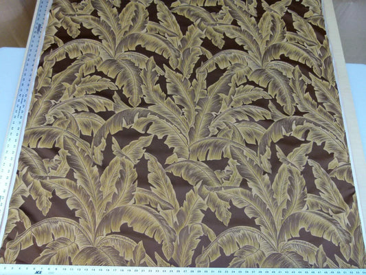Scalamandre Havana Tropical Banana Leaves Folidage Cacao Brown Chocolate MSRP USD 412/Y