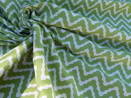 Scalamandre Chantico Chevron Lattice Lime Green White Linen Cotton Woven Old World Weavers Chevron MSRP USD 198/Y
