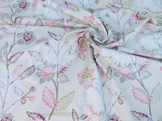 Scalamandre Chester Square Fh Rose Pink Multi Printed Cotton Old World Weavers MSRP USD 190/Y