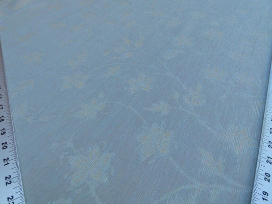 Scalamandre Serene Semi Sheer Silk Pale Sky Blue Cream Silk Organza Old World Weavers MSRP USD 168/y