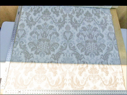Scalamandre Renaissance Hardy Damask Beiges On Crème White Cotton Viscose French Court MSRP USD 218/Y