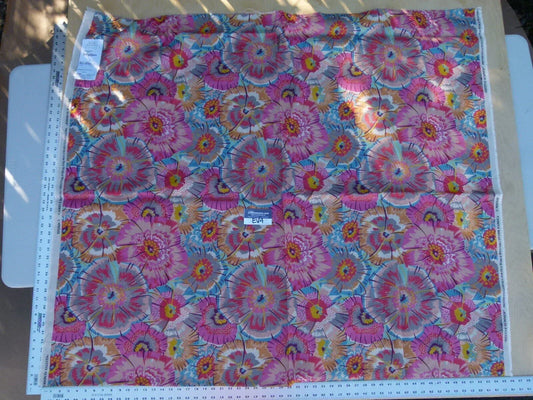 20 Ev4 Scalamandre 1.2y Festive Summer Flamingo Pink Linen Royal Hippie Flower Power 1960s