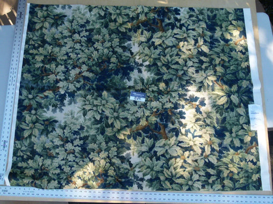 38 Ev4 Scalamandre 1.2y Bois De Chene Verdure Green Brown Beige Foliage Print