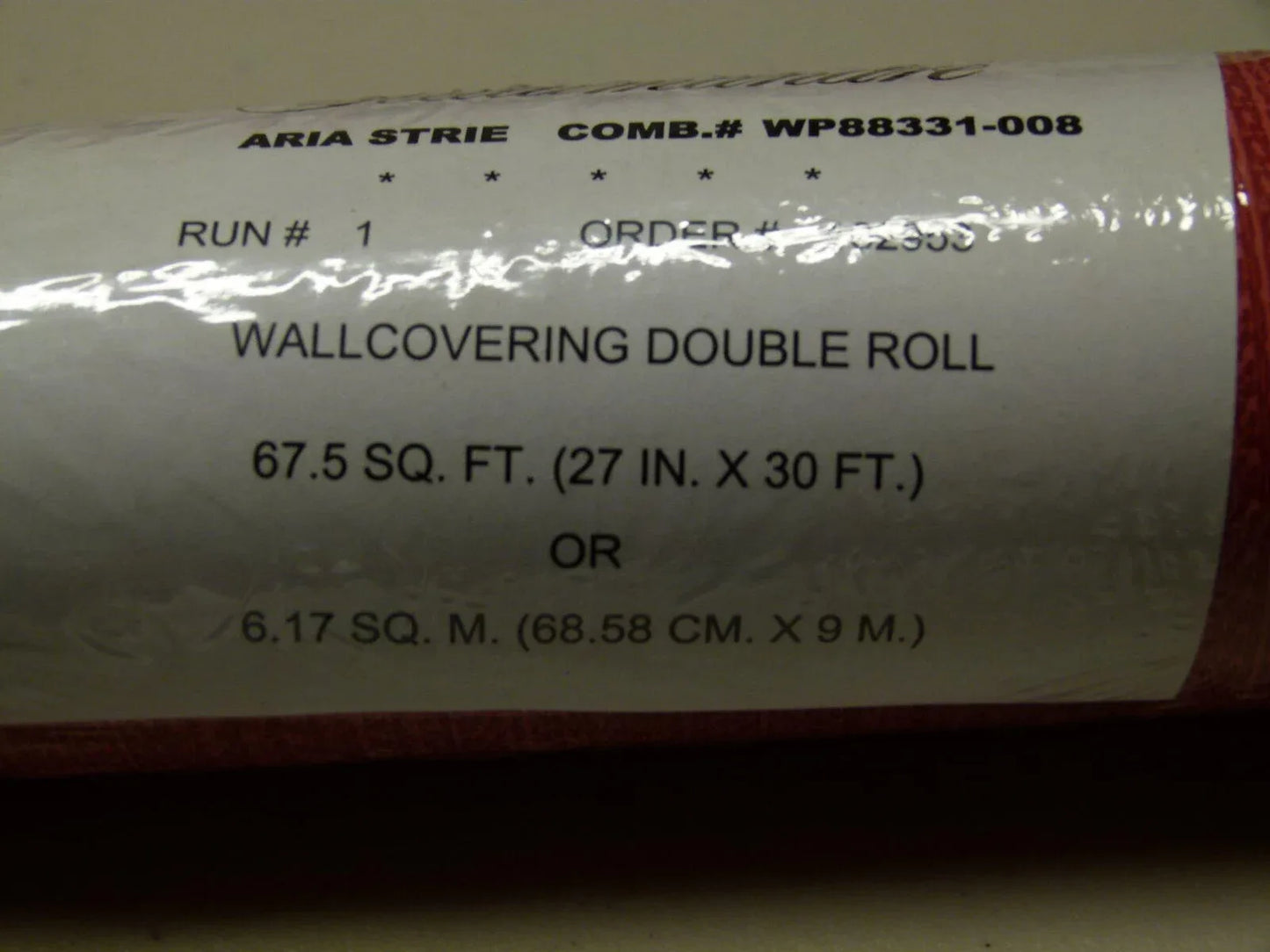 Aria Strie Grenadine Red Wallpaper Scalamandre 5 Yards Single Roll MSRP USD 126/single Roll