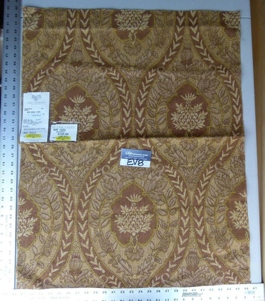 14 Ev8 Scalamandre Showroom Sample 32"x26" Siegfried Spice Brown Gold Floral Foliage