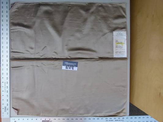 4 Ev9 Scalamandre Showroom Sample Square Sarin Silk Satin Pebble Taupe Brown Solid