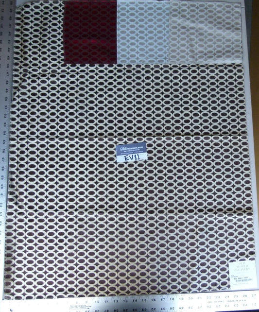 6 Ev11 Scalamandre Showroom Sample 34"x26" Jete Espresso Dark Brown Beige Loop 100% Silk Per Piece