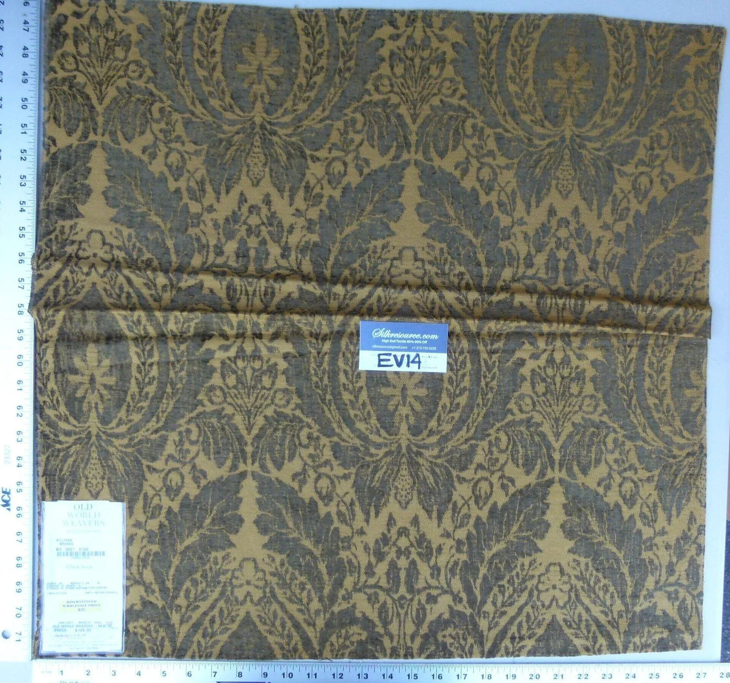 27 Ev14 Scalamandre Sample Square Sultana Bronze