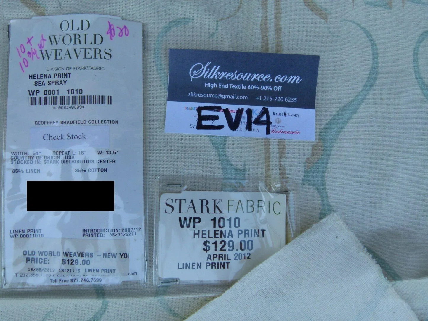 34 Ev14 Scalamandre Sample Square Fine Feathers Champagne