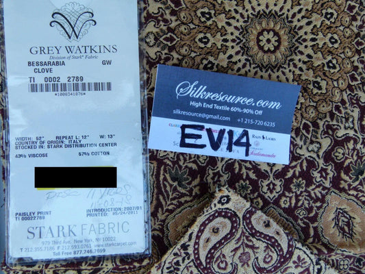 36 Ev14 Scalamandre Sample Square Bessarabia Clove