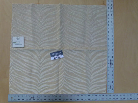 16 Ev18 Scalamandre 26"x26" Samburu Parchment Cream White Animal Pattern Woven