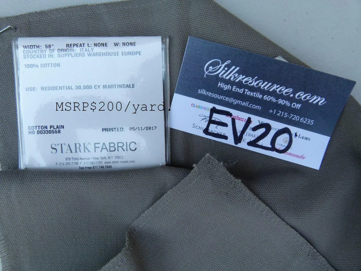 15 Ev20 Scalamandre Toucan Galet 100% Cotton MSRP USD 200/yard