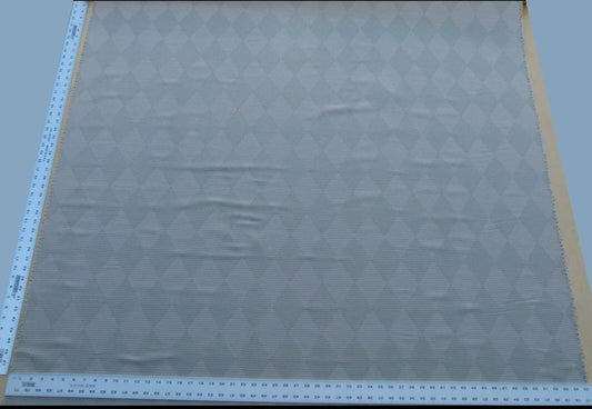 By Yd Scalamandre Forty Carats Pewter Taupe Grey Watkins Silk Wool Jacquard Diamond Harlequin MSRP USD 188/Y