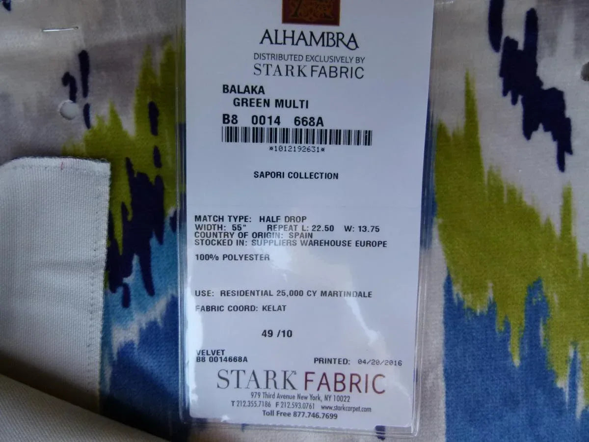 38 Ev21 Scalamandre Balaka Green Multi