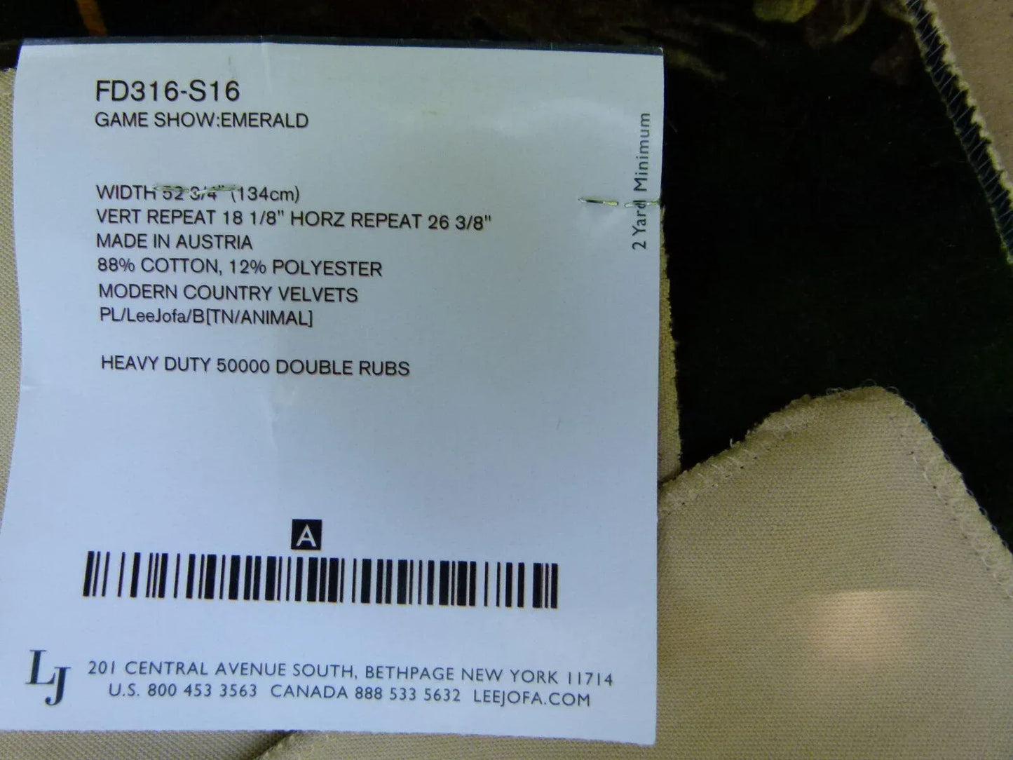 By Yard Lee Jofa Mulberry Home Game Show Emerald Green Velvet Duck Bird Waterfowl MSRP USD 458/Y