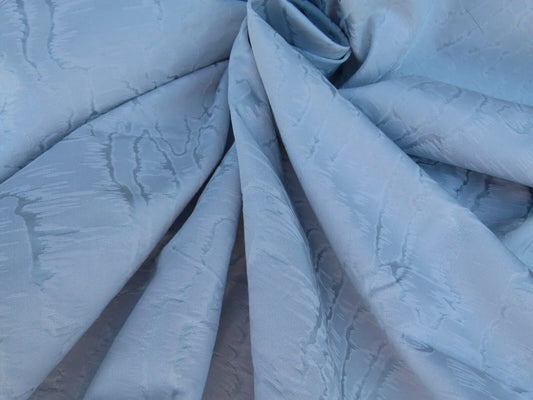 2.5y Scalamandre Salon Moire Nordic Blue Classic Silk Moire Watermark Historical Reversible MSRP USD 442/Y