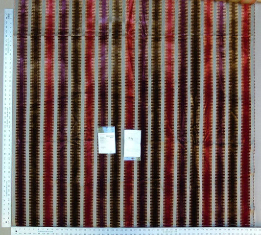2.4y Scalamandre Colony Indianapolis Silk Velvet Cut Velvet Burnt Raspberry Red Purple Brown Chocolate MSRP USD 830/Y!#1