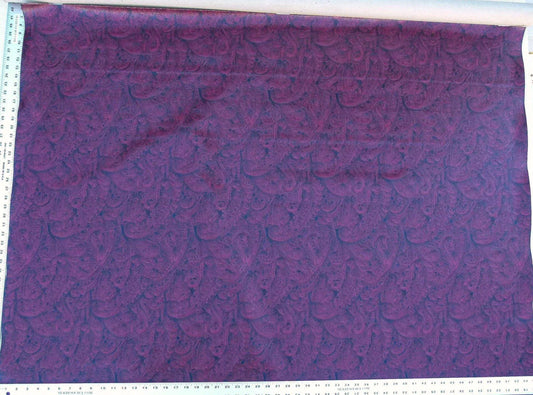 Scalamandre Paisley Black Cherry Faux Leather Red Black MSRP USD 210/y