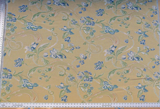 Scalamandre La Fiorentina Blue / Antique Yellow Lampases By Old World Weavers MSRP USD 456