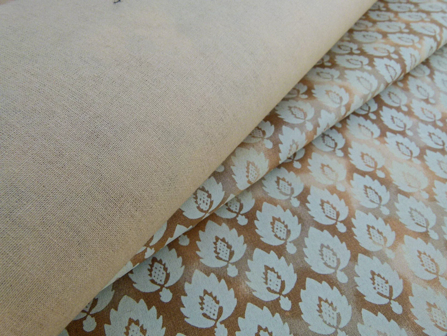By Yard Scalamandre Pineapple Leaf On Sand Cotton Candlelight Fabric Fortuny Style Light Gold MSRP USD 324