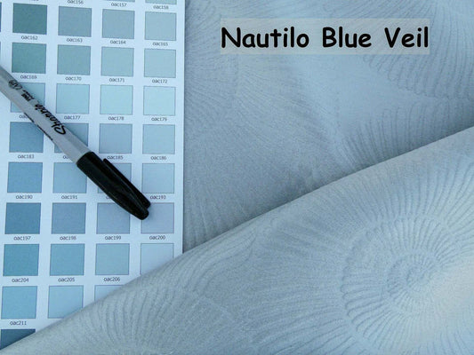 Scalamandre Nautilo Sheer Blue Veil Jacquard, Sheer, Bird , Animal/ocean Blue MSRP USD 302