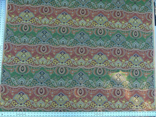 Scalamandre Bombay Rust/gold Intricate Red Yellow Green Red Asian Dragon Empress Brocade MSRP USD 268