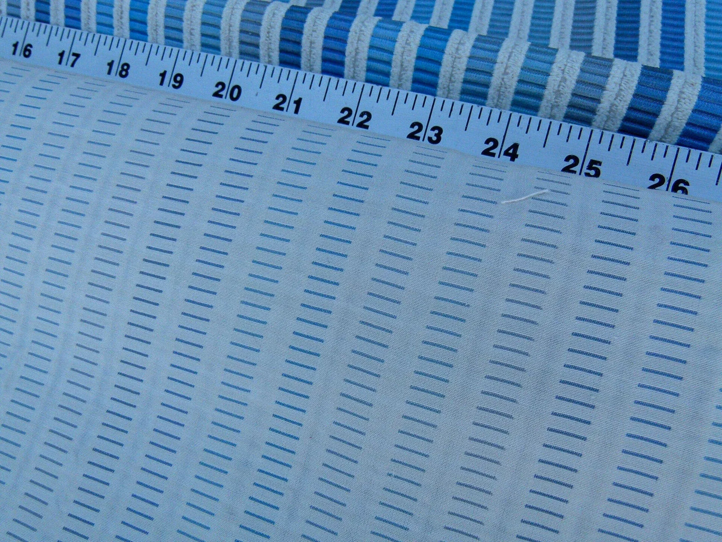 Scalamandre Clyfford Stripe Ivory/blue White Small Scale Silk Stripe MSRP USD 542