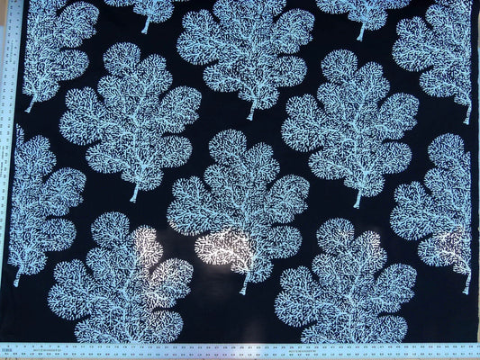 Scalamandre Bay Coral Black White Coral Reef Ocean On Solid-colored Ground Reverse Print 100% Linen MSRP USD 214