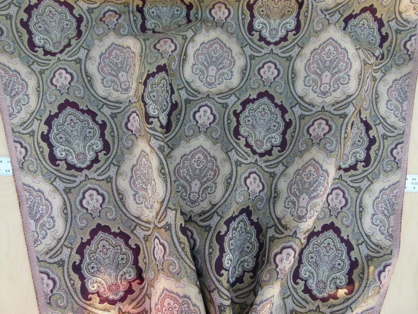 Scalamandre Konar Burgundy Intricate Tamil Decorative Medallion In Red Pink MSRP USD 324