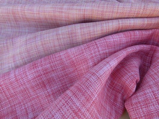 Scalamandre Flip Peach Coral Double Sided Space Dyed Yarns Reversible Colors Pink Peach MSRP USD 358/y