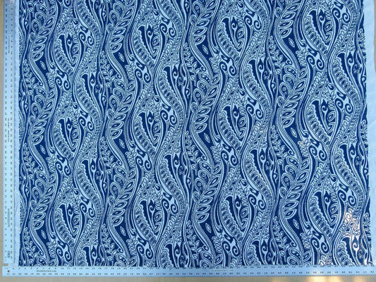 Scalamandre Fanfare Blue Paisley Design Embroidery MSRP USD 382