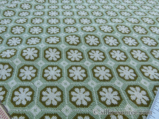 Scalamandre Xi'an Bambou Jacquards / Wovens By Colony Green White MSRP USD 498/y