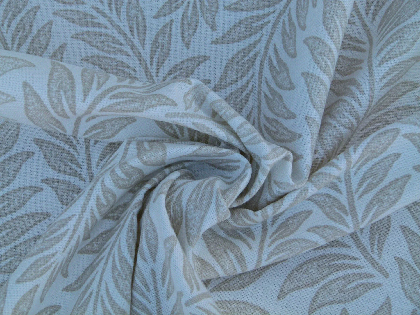 Scalamandre Patrick Beige On White Willow Tree Botanical Foliage Linen Cotton MSRP USD 124