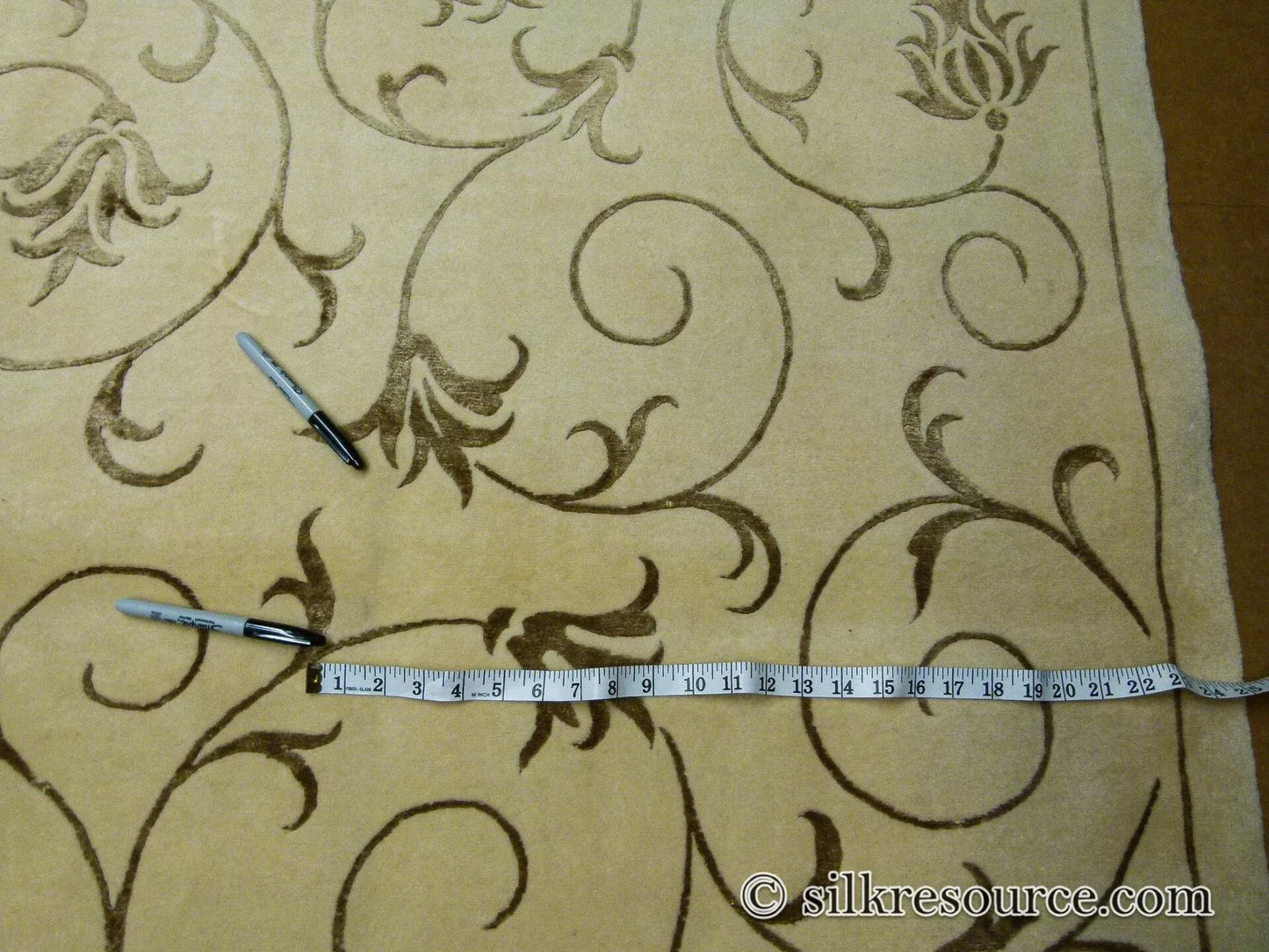 Stark Endicott Silver 5x8' Silk Wool Hand-knotted Rug Medallion Damask MSRP USD 4550