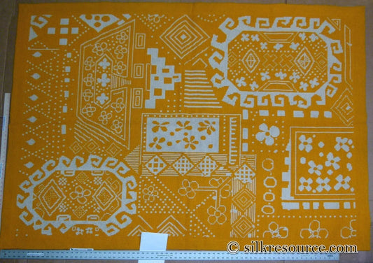 Stark Home Gardens Goldenrod 4' 10" X 6' 6" Scandinavian Hans Christian Anderson's Little Ida's Flowers Gold Orange White MSRP USD 1500