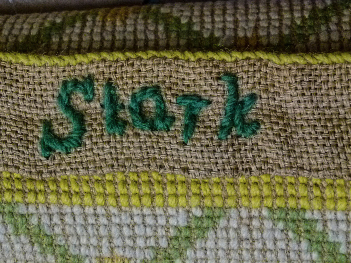 Stark Hartford Wheat 4'10" X 6' 5" Wool Flat Weave Rug Gold Wheat Green Yellow Spring! MSRP USD 1300