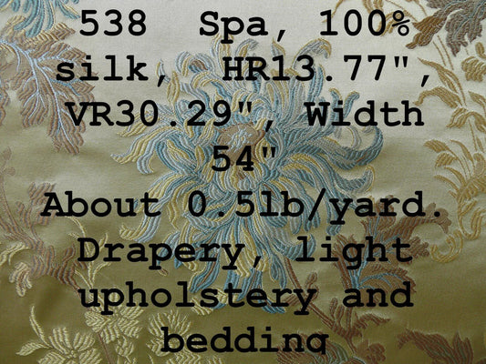 100% Silk Lampas Realistic Stemmed Chrysanthemums “Spa” Gold