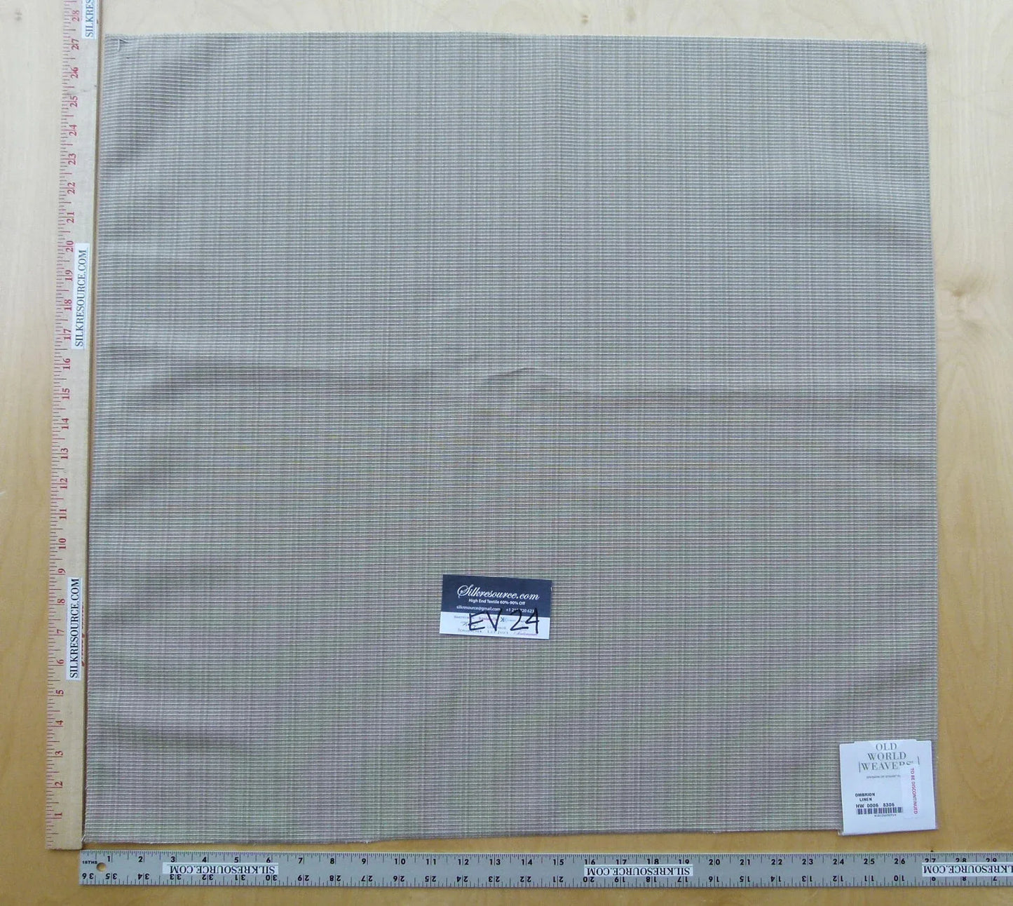 17 EV24 27"x27" Square Scalamandre Texture Plain Light brown Stripe