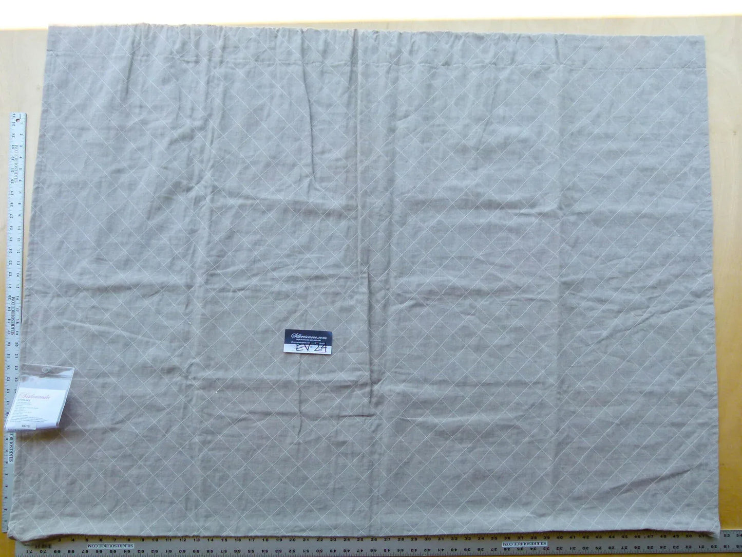 41 EV24 1.2 yard Scalamandre COUNTERPANE Natural Embroidery Beige Diamond