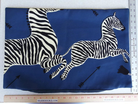 Pillow Case only Scalamandre Zebra Outdoor Blue