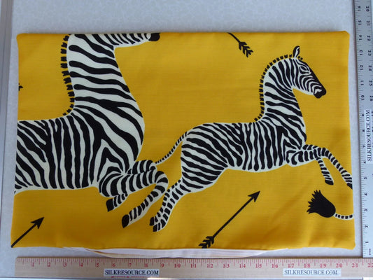 Pillow Case only Scalamandre Zebra Outdoor Lumbar Yellow Black 22x14" MSRP USD 259 (#2)