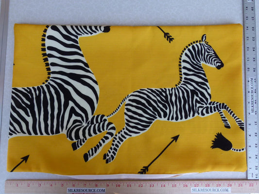 Pillow Case only Scalamandre Zebra Outdoor Lumbar Yellow Black 22x14" MSRP USD 259 (#3)