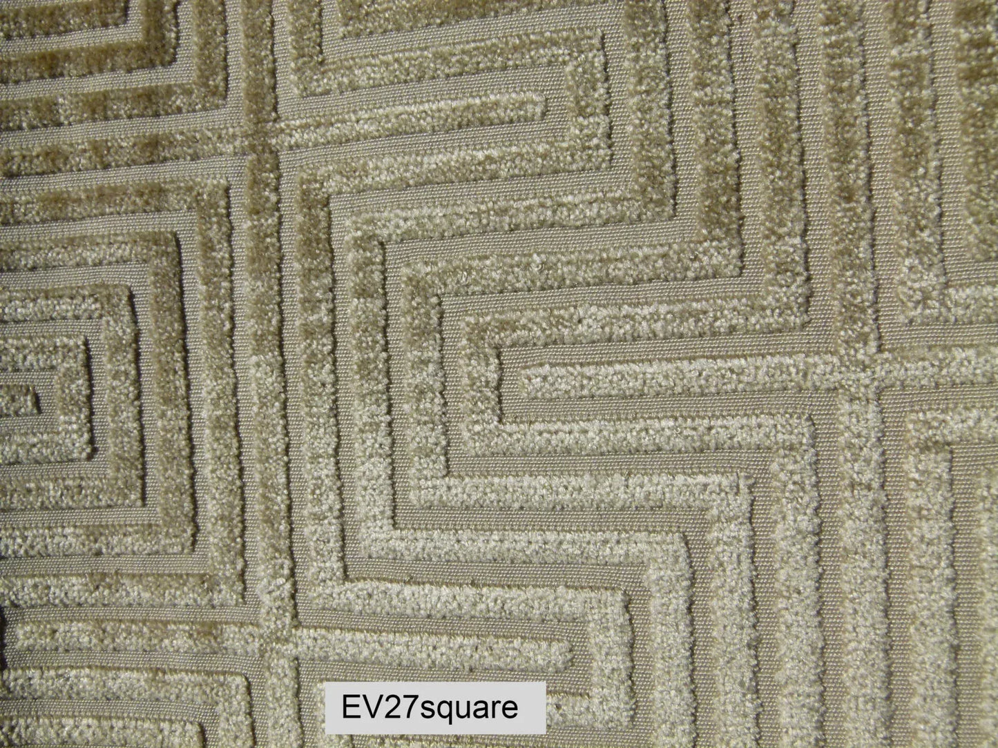 Scalamandre Old World Weavers Nexus Brass Geometric Graphic Viscose Brown - 27 Inches Square