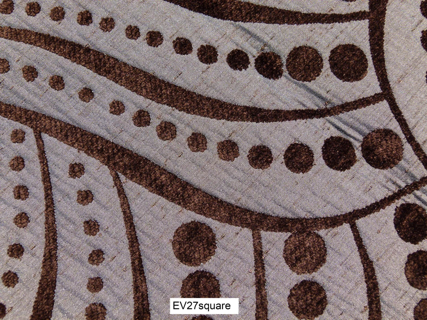 Scalamandre Old World Weavers Moderne French Roast Dot Circle Graphic Brown - Square 26"x26"