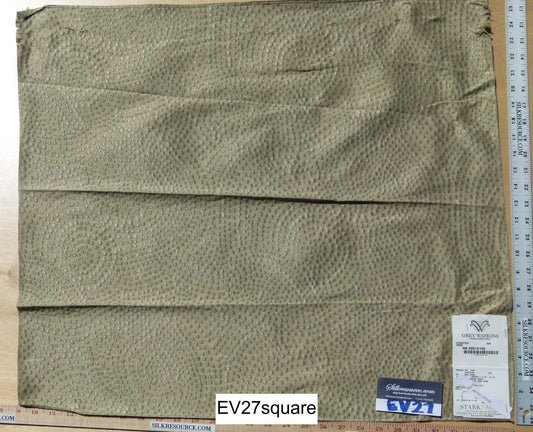 Scalamandre Grey Watkins Atwater Sage Abstract Dot Circle Green - Square 26"x26"