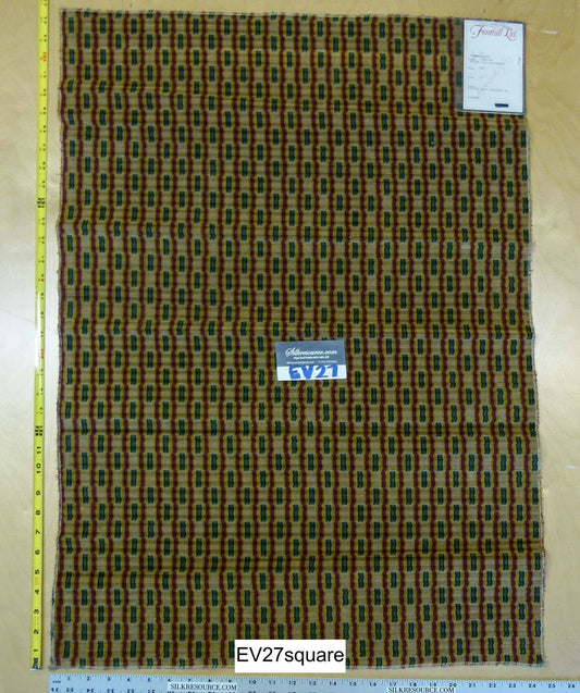 Scalamandre Fonthill Rambouillet Rouge Yellow Green Geometric - Square 34" x 24"