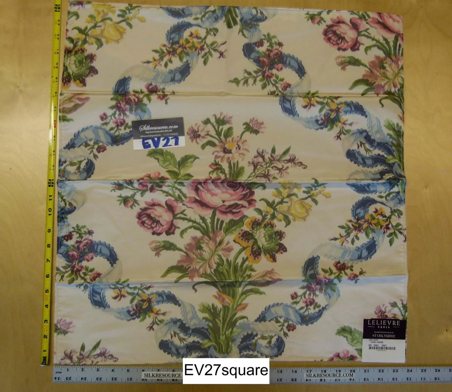 Scalamandre Tassinari & Chatel Adelaide Fond Creme Floral White - Square MSRP US 2000+/Y