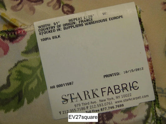 Scalamandre Tassinari & Chatel Adelaide Fond Creme Floral White - Square MSRP US 2000+/Y