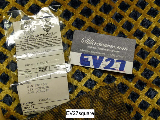 Scalamandre Chaumont Brown Small Scale Diamond - Square 26" x 26"