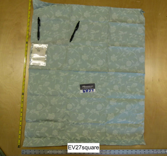 Scalamandre Damasco Amboise Aqua Botanical Foliage - Square 38" x 34"